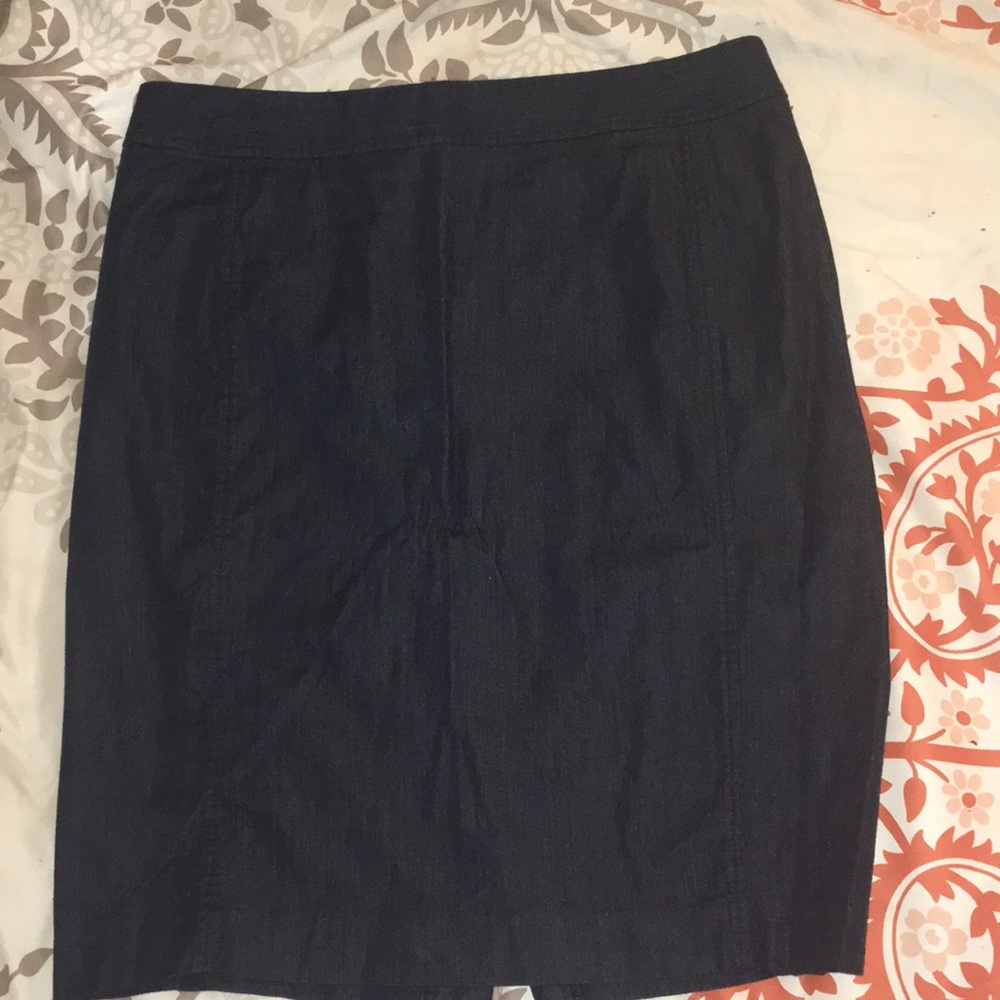 Dark jean Loft mini skirt